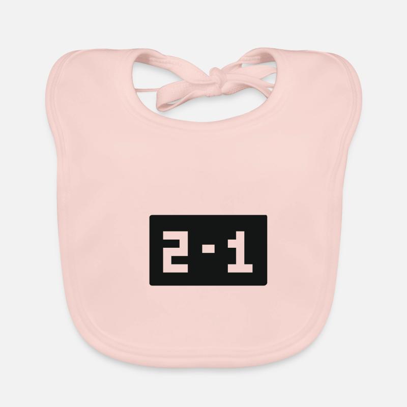 Retrogaming Spielergebnis 2 zu 1 Gewonnen Pixelig Baby Bio-Lätzchen