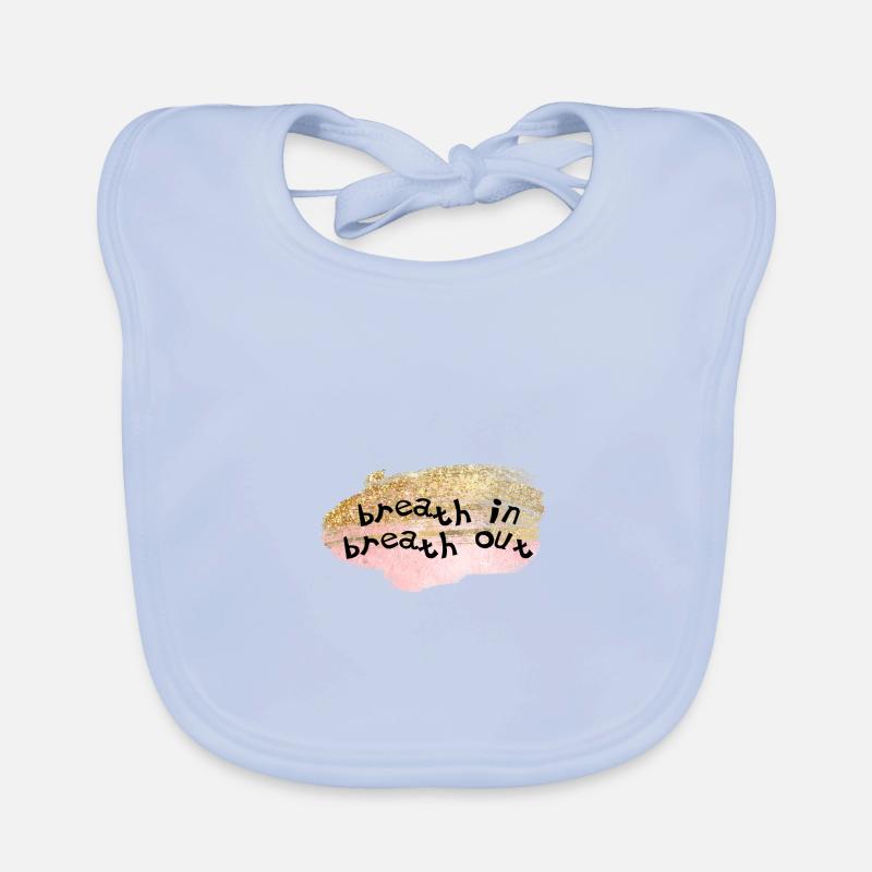 Breath in, Breath out! Customizable Organic Baby Bibs