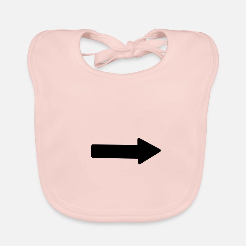Pfeil (rechts) - Baby Bio-Lätzchen - Rose