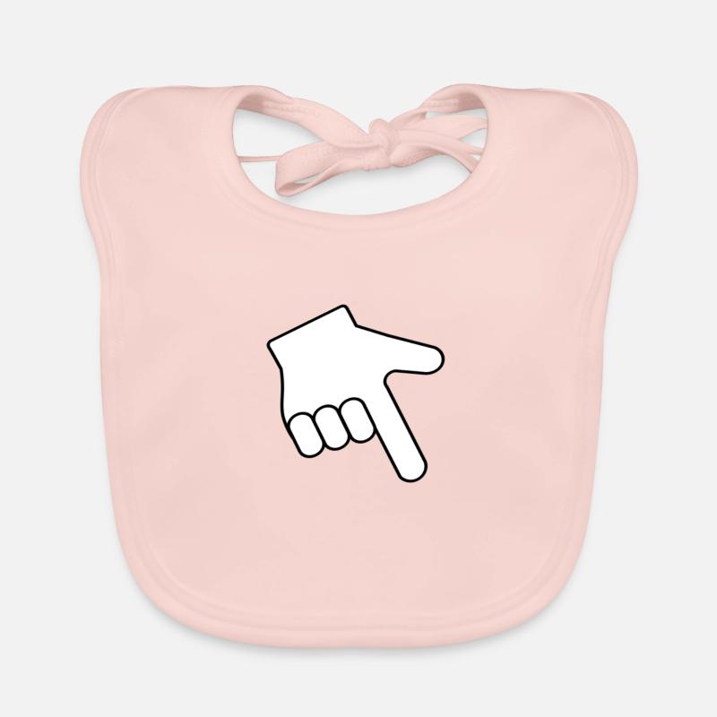Finger down right Organic Baby Bibs