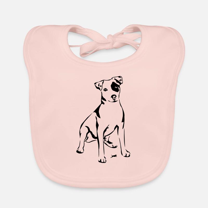 Jack Russell - Organic Baby Bibs - rose