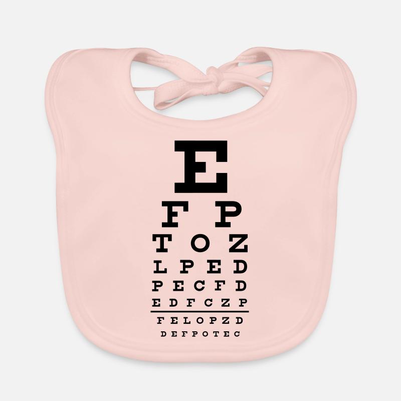 eye chart Organic Baby Bibs