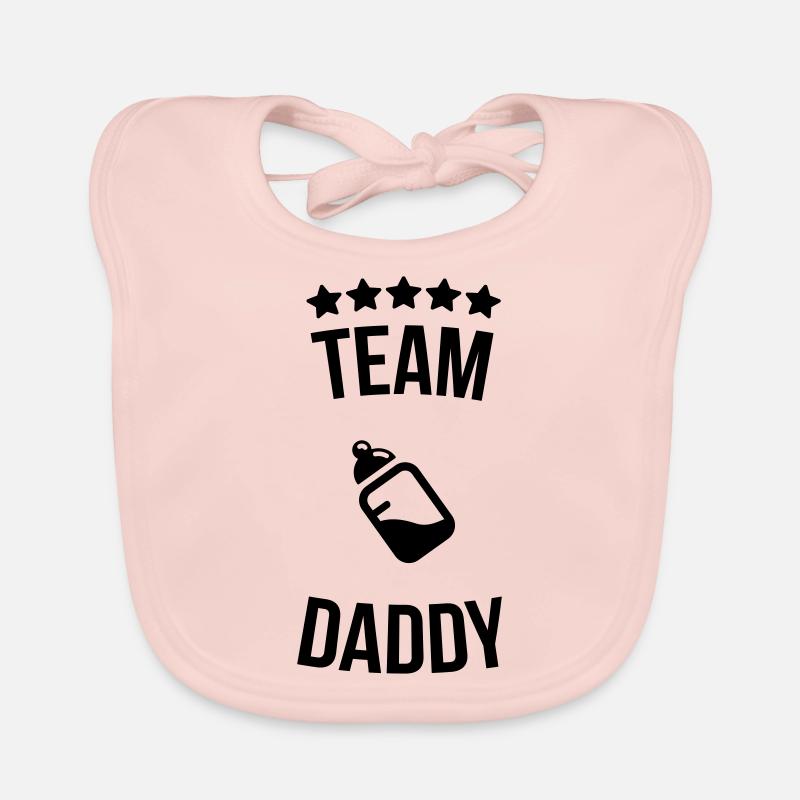 Team Daddy Vati Vater Fläschchen Milch Baby Bio-Lätzchen