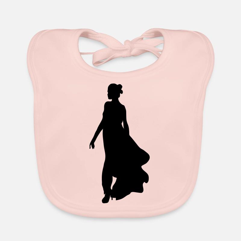 Frau Körper Silhouette Vektor-Design Baby Bio-Lätzchen