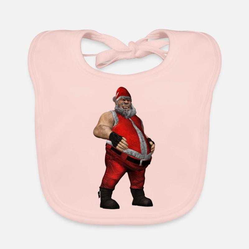 Bad Santa - Bavoir bio Bébé - rose
