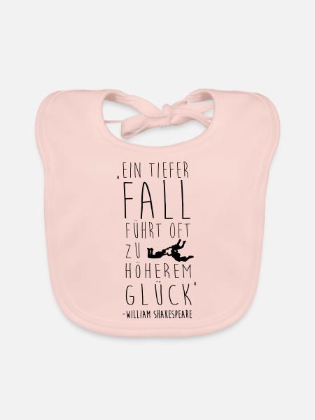 Ein Fall führt oft zu höherem Glück - Baby Bio-Lätzchen - Rose - Vorne