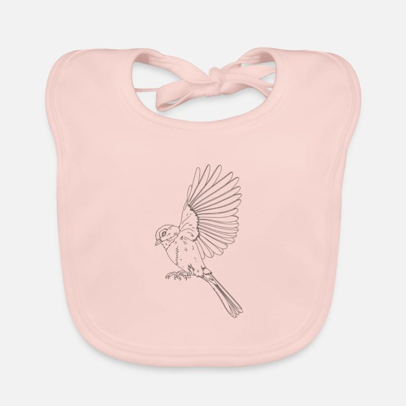 bird/phoenix sketch design | original by. MMJ49 Organic Baby Bibs