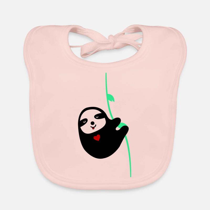 Sloth in Love Organic Baby Bibs