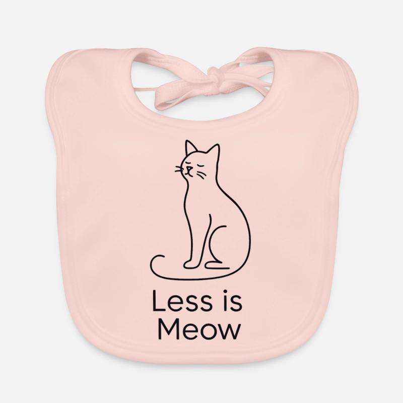 Less is Meow – Chat minimaliste avec du style Bavoir bio Bébé