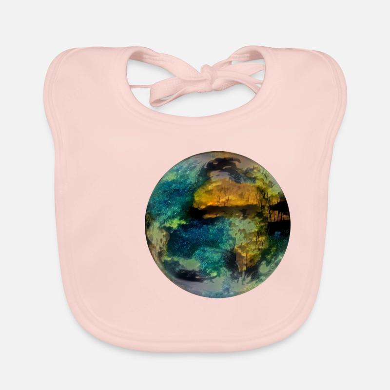 Planet Erde - Baby Bio-Lätzchen - Rose