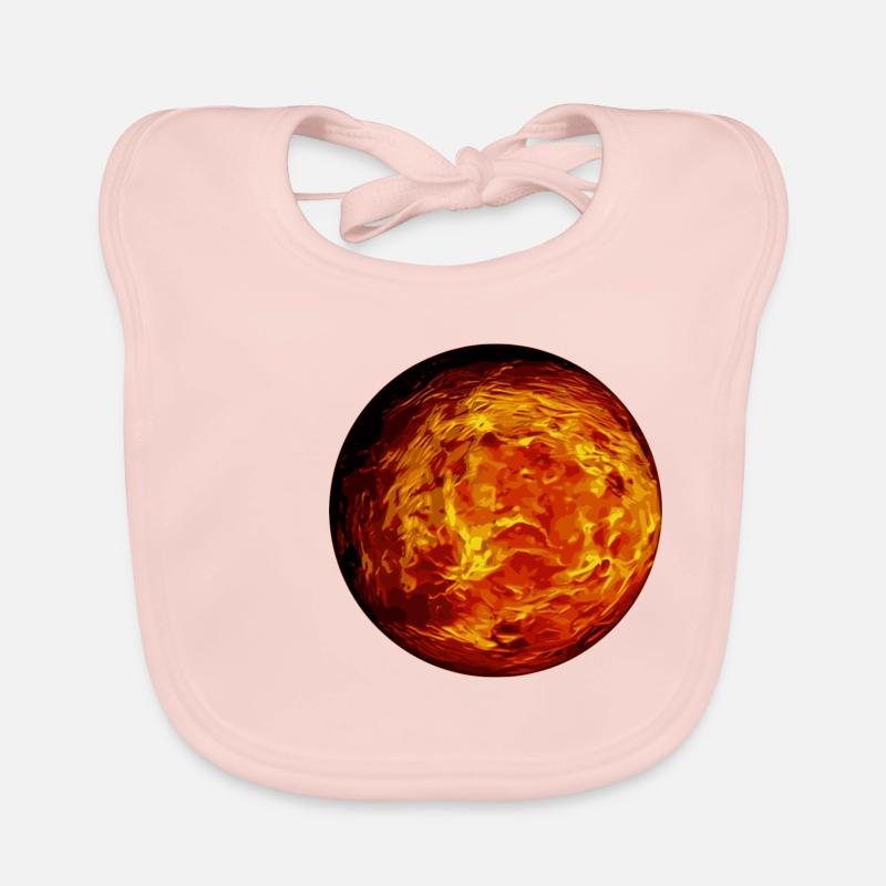 Venus Planet schoene Darstellung - Baby Bio-Lätzchen - Rose