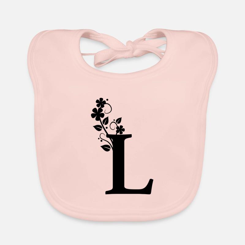 First letter L First name Organic Baby Bibs