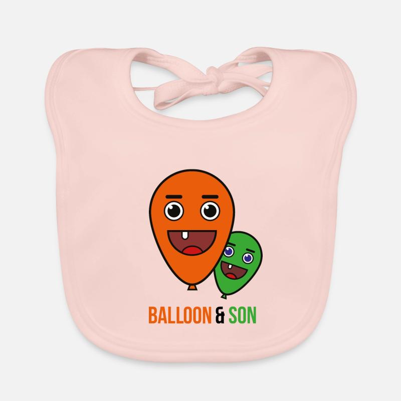BALLOON & SON - Bavoir bio Bébé - rose