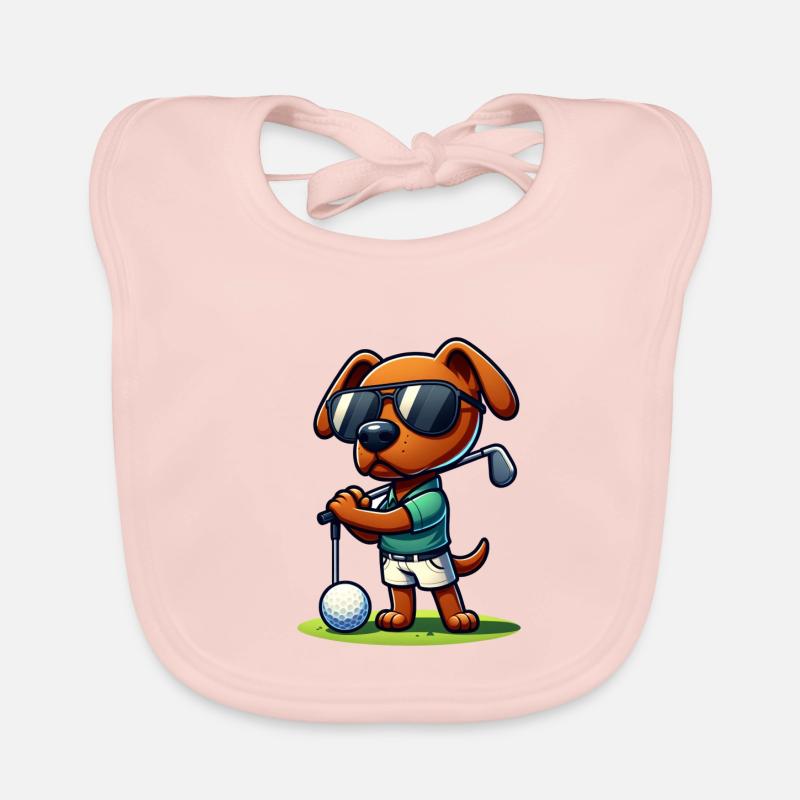 Rhodesian Ridgeback Golfer Chien de terrain de golf Bavoir bio Bébé