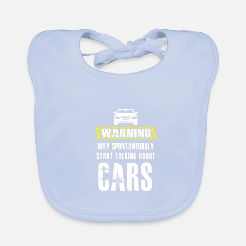 Attention, could suddenly talk about cars Organic Baby Bibs