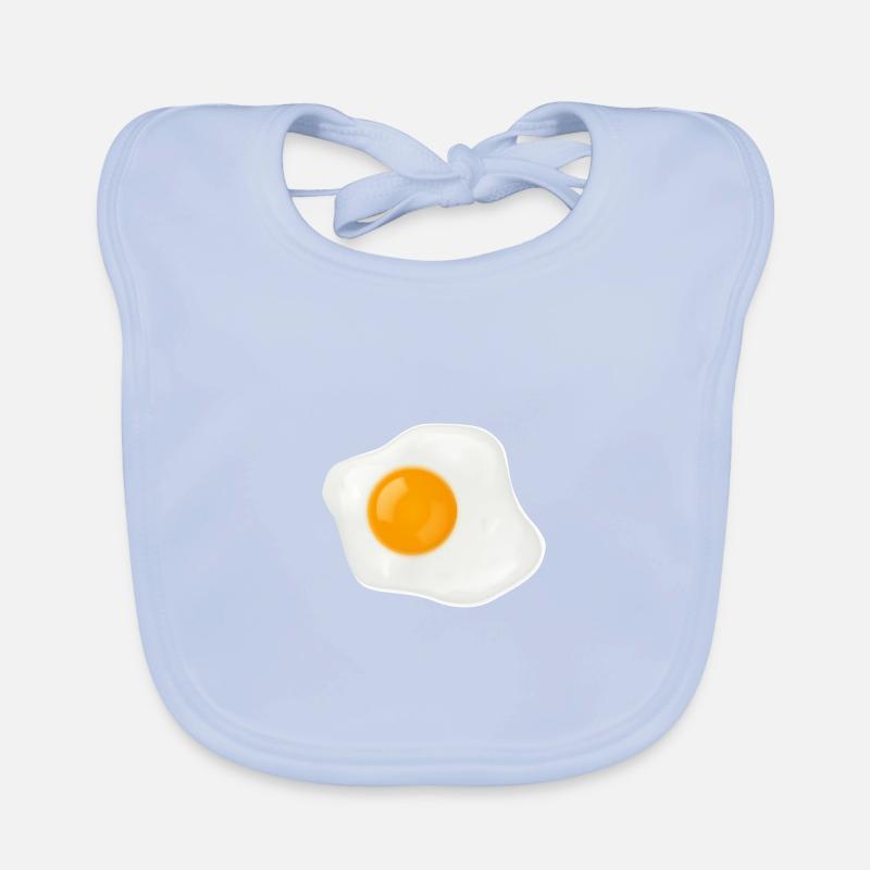 Fried Egg - Funny Gift Organic Baby Bibs