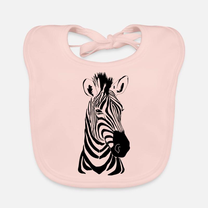 Zebra schwarz Baby Bio-Lätzchen