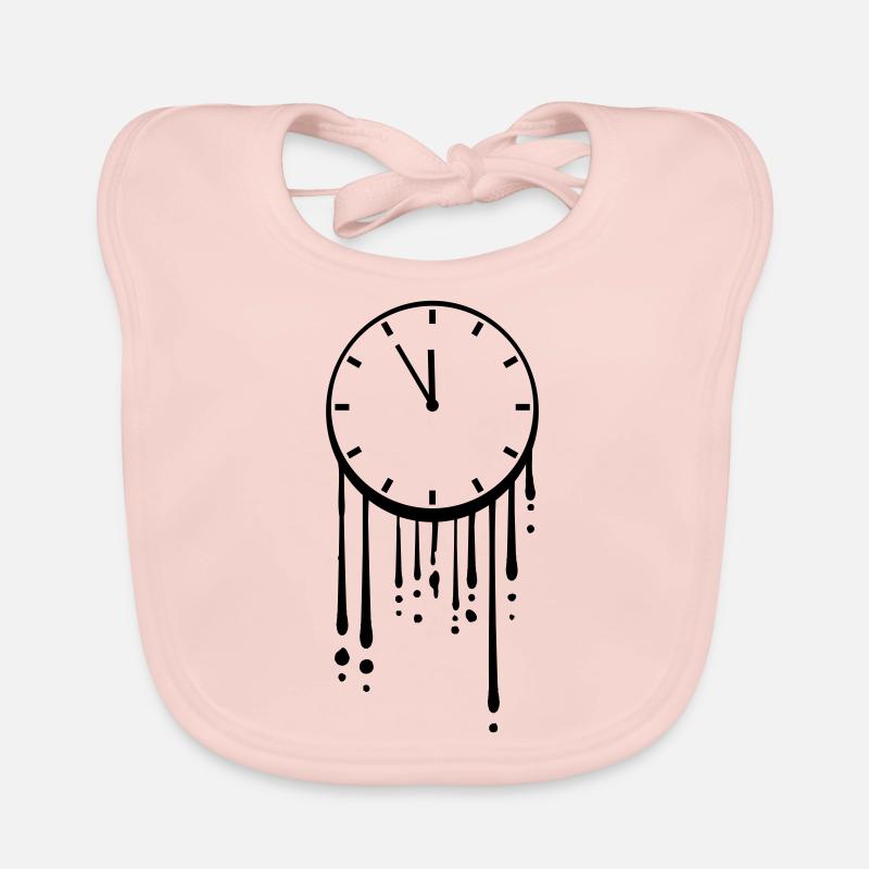 Melting Clock Drops Organic Baby Bibs