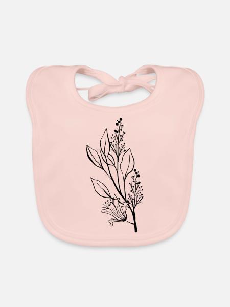 Fleuriste Fleur Plante Nature Jardinier - Bavoir bio Bébé - rose