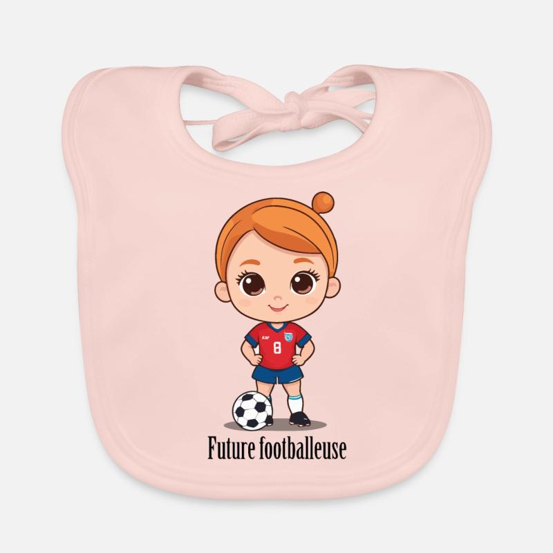 Future footballeuse Bavoir bio Bébé
