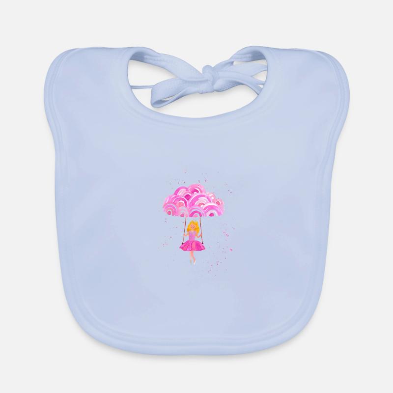 Pink clouds Organic Baby Bibs