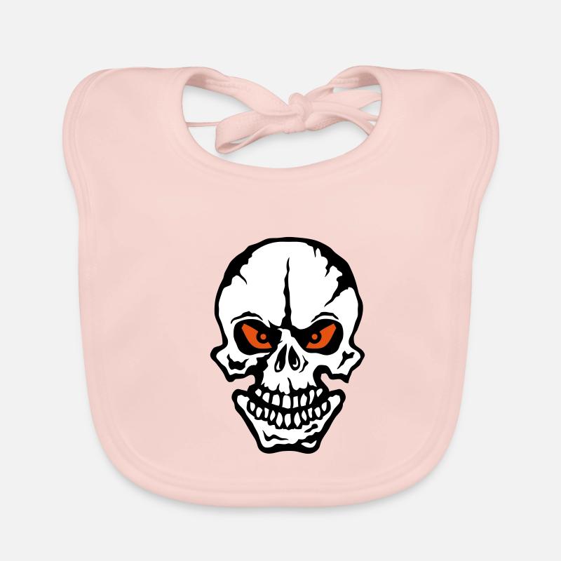 tete de mort oeil mechant 106 Bavoir bio Bébé