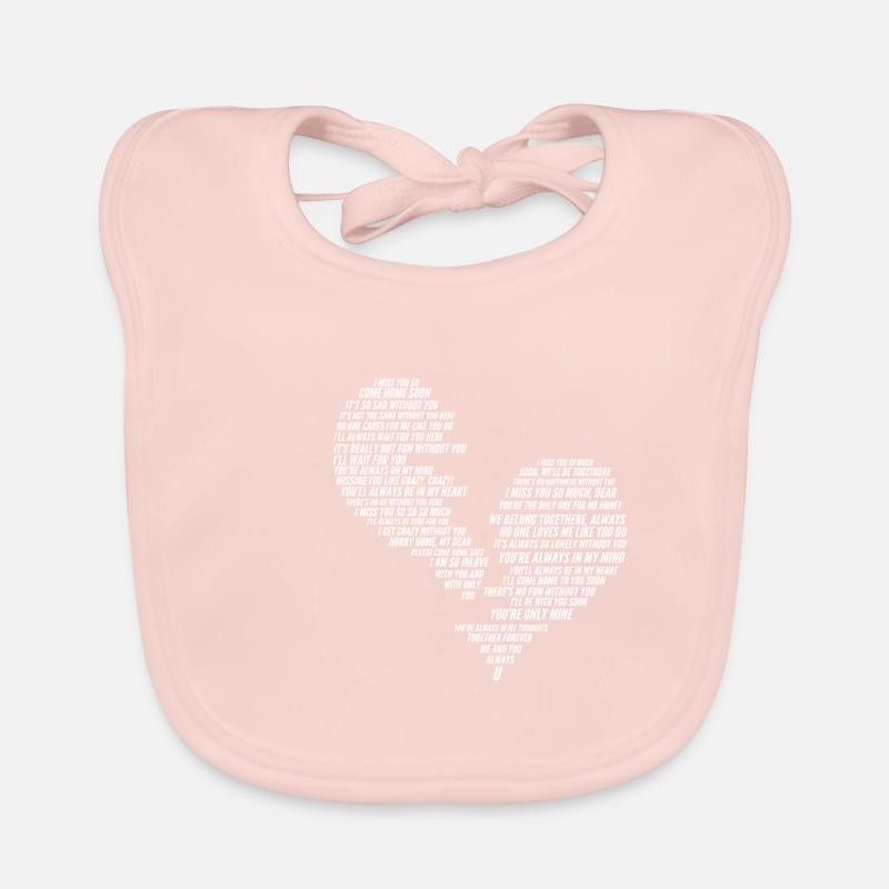 Broken Heart in Relationships Gift Organic Baby Bibs