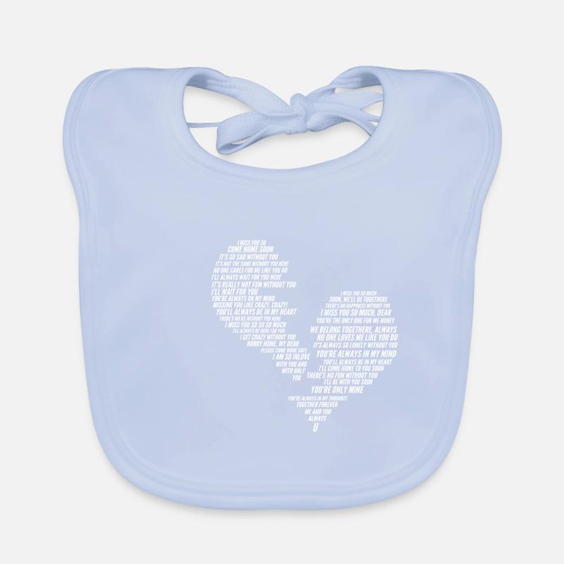 Broken Heart in Relationships Gift Organic Baby Bibs
