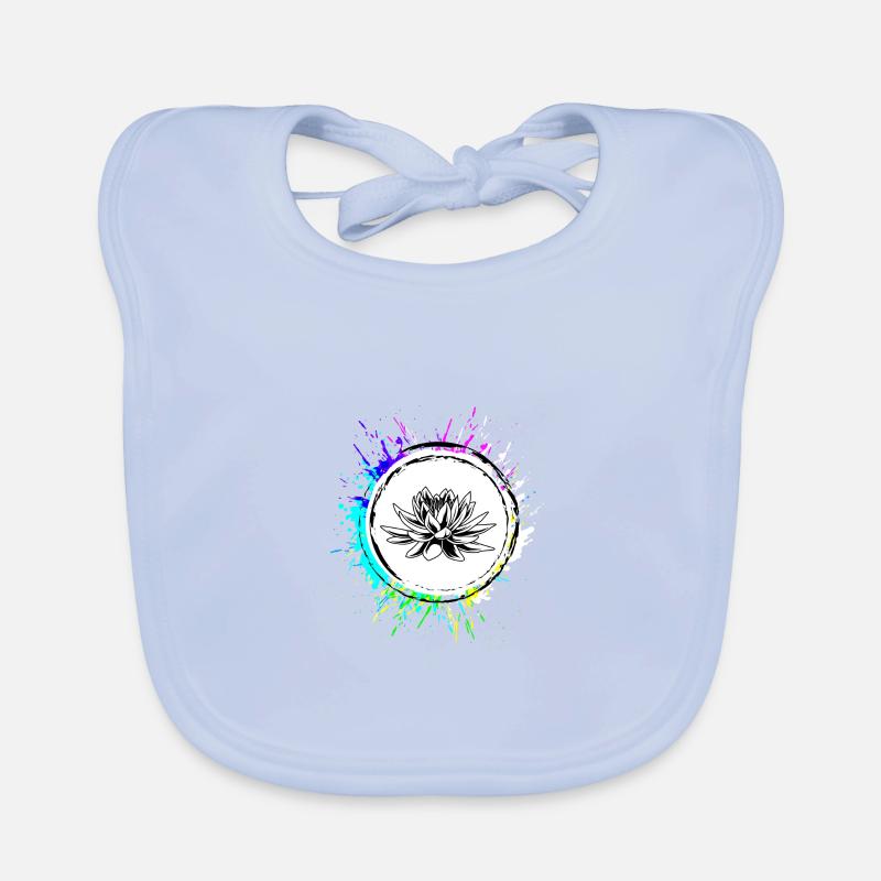 Water Lily Icon Icon Organic Baby Bibs