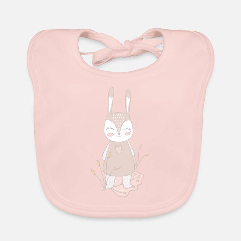 lapin | lapin - Bavoir bio Bébé - rose