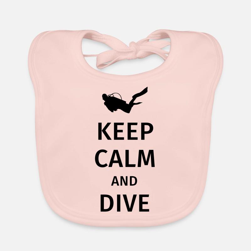 keep calm and dive Bavaglino ecologico per neonato