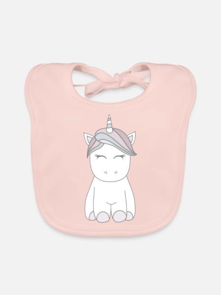 Einhorn - Baby Bio-Lätzchen - Rose
