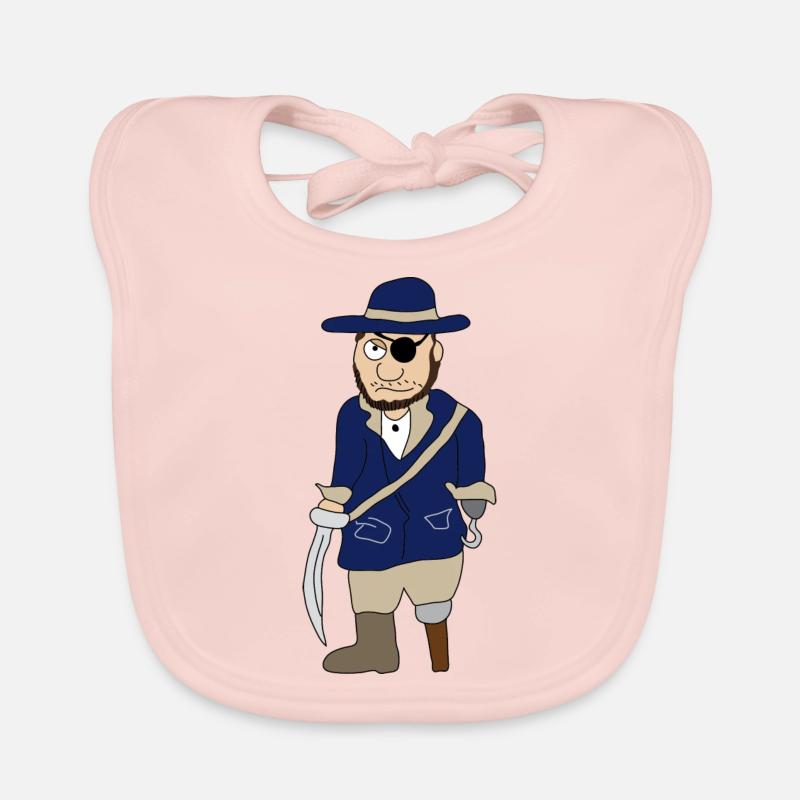 pirates | Pirate | patch oeil pirate jambe de bois Bavoir bio Bébé