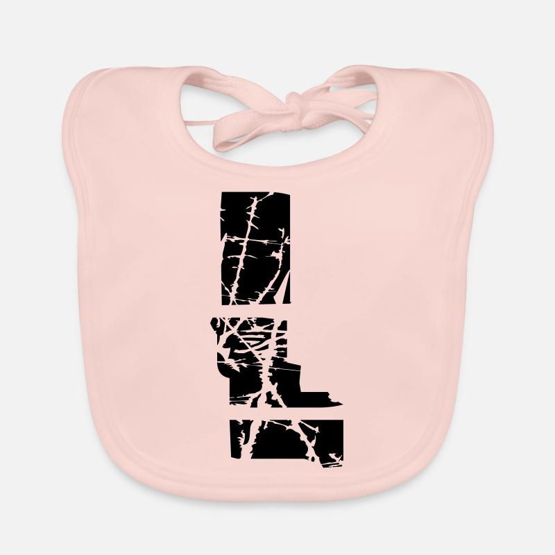 L Buchstabe Baby Bio-Lätzchen