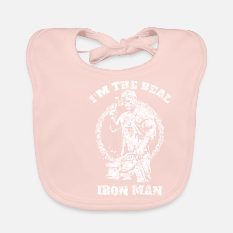 I'm The Real Iron Man Blacksmith Baby Bio-Lätzchen