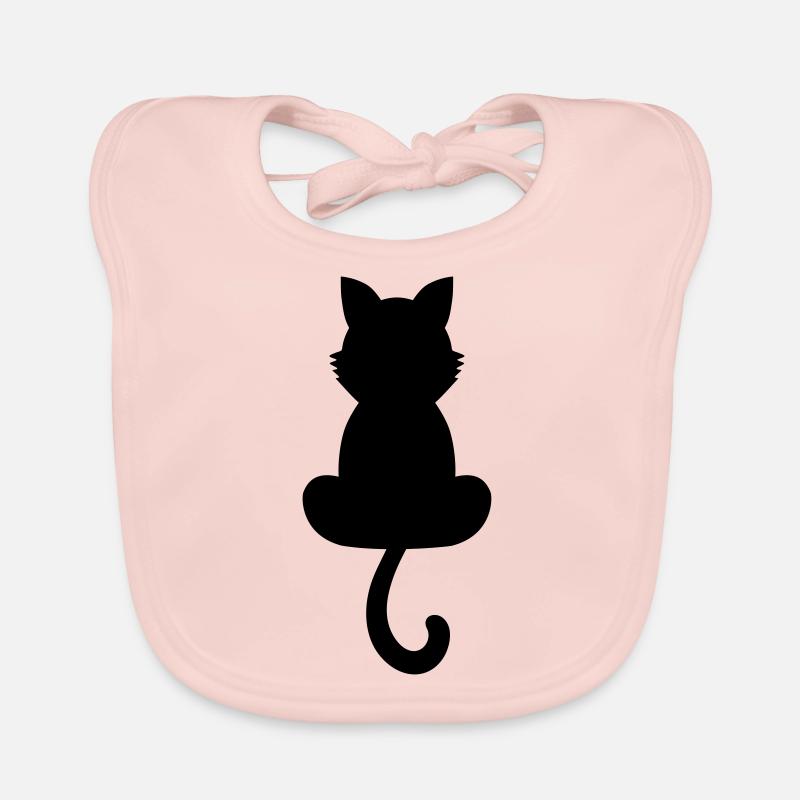 Katze - Baby Bio-Lätzchen - Rose