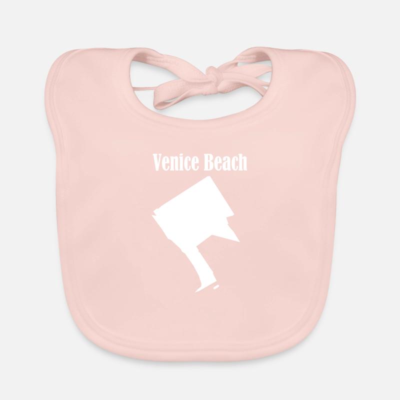 Venice Beach L.A. blanc Bavoir bio Bébé