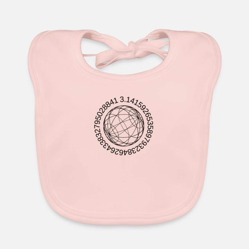 Kreis von Pi - Baby Bio-Lätzchen - Rose