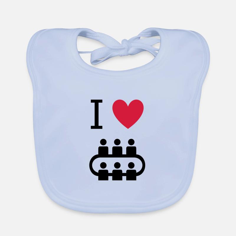 ★ Couleurs de conception modifiables ★ J'aime les réunions Bavoir bio Bébé