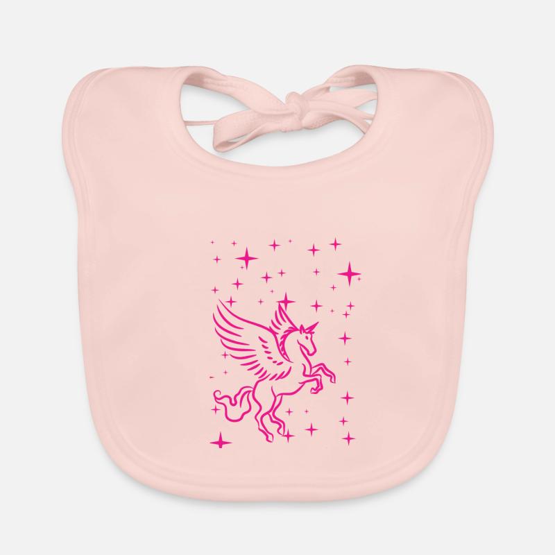 Pegasus in pink Organic Baby Bibs