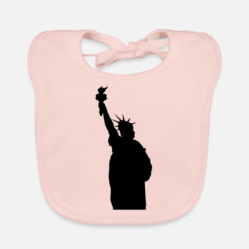 Statue de la Liberté Silhouette Bavoir bio Bébé