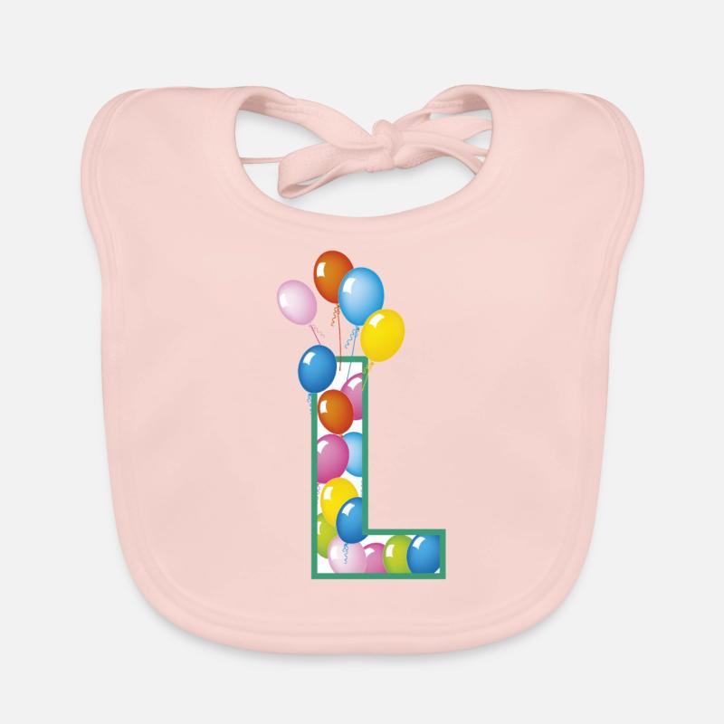 Buchstabe L Luftballons Baby Bio-Lätzchen