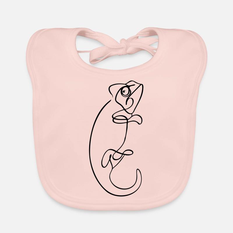 Chamäleon - Baby Bio-Lätzchen - Rose