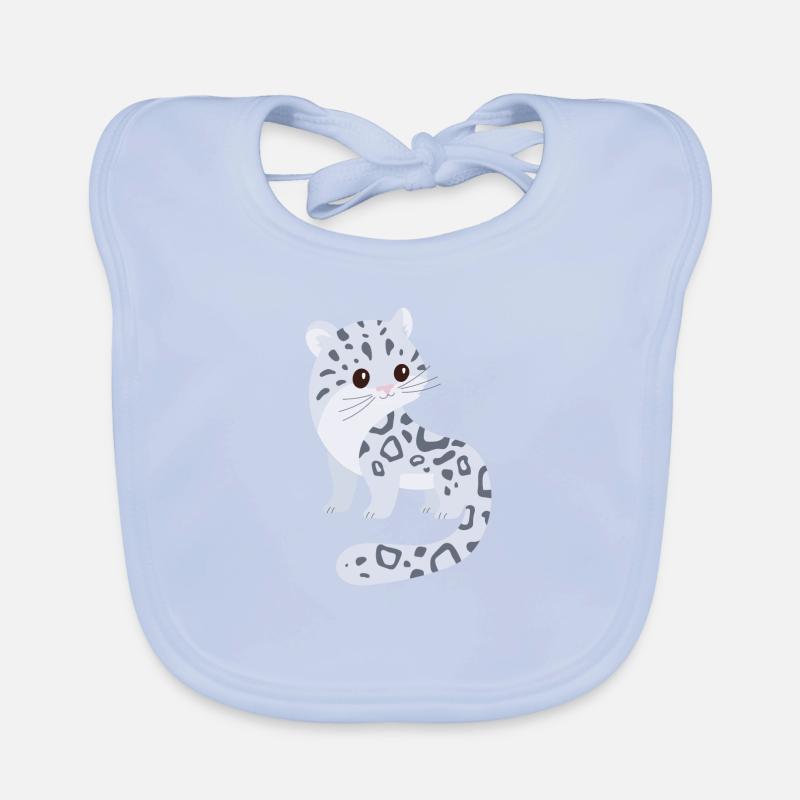Schnee Leopard Baby Bio-Lätzchen