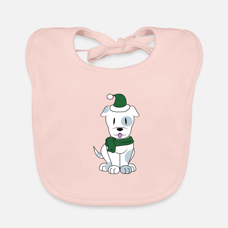 Chien mignon avec châle chiot hiver Bavoir bio Bébé