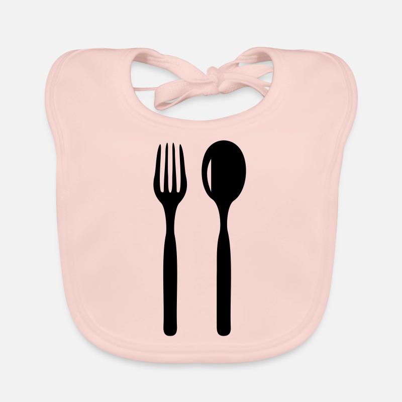 besteck löffel gabel icon - Baby Bio-Lätzchen - Rose