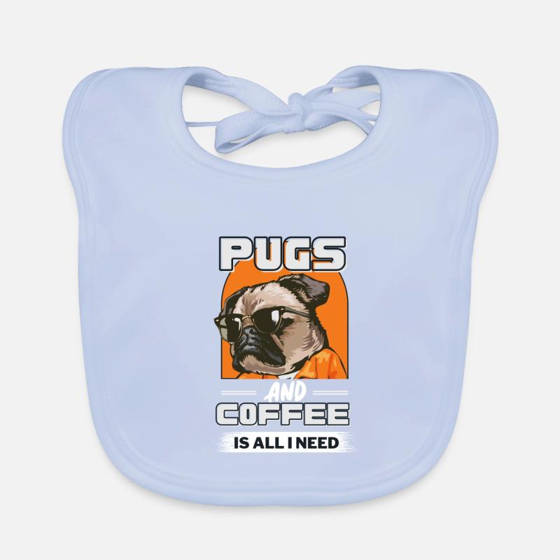 Cooler Mops & Kaffee Must-Have Design Baby Bio-Lätzchen