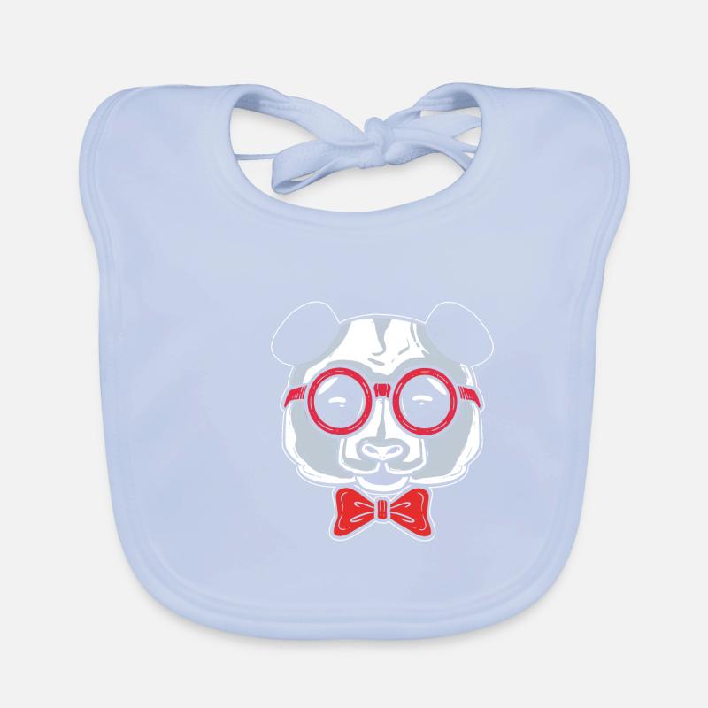 Hipster Panda Stylist Gift Organic Baby Bibs