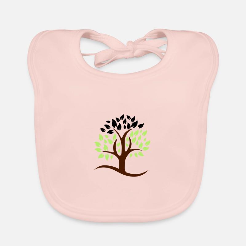 Baum 3 Farben Logo Baby Bio-Lätzchen