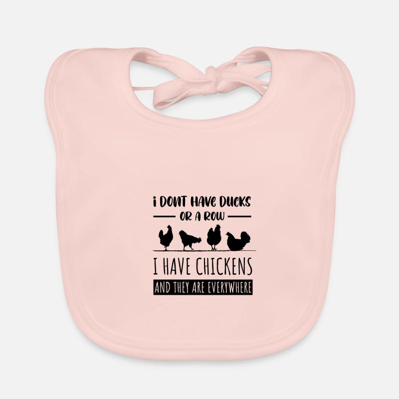 Funny chickens and rooster design Organic Baby Bibs